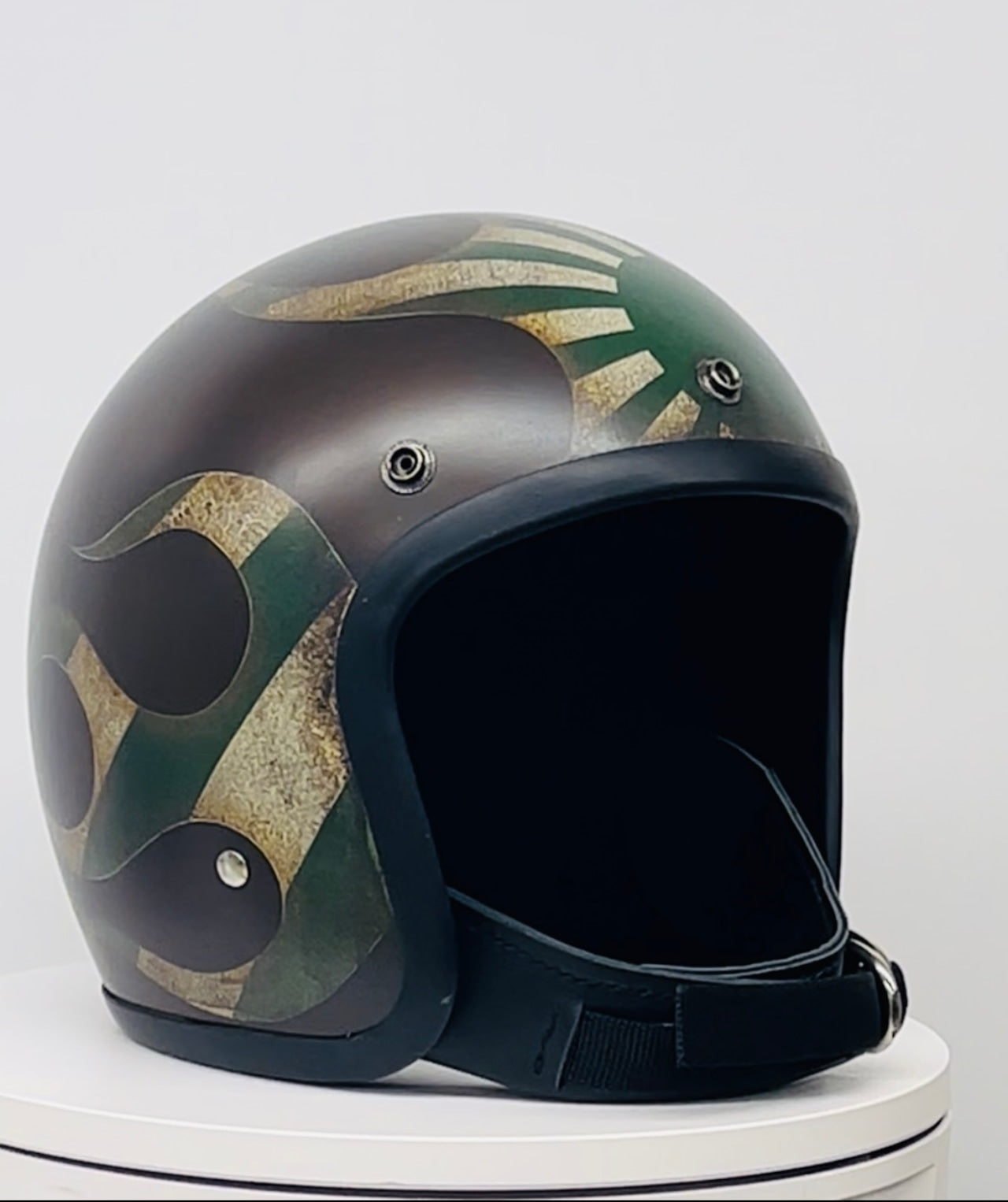 【約3ヶ月以内発送】受注生産商品 Classic Helmet 日章グリーンフレイムス
