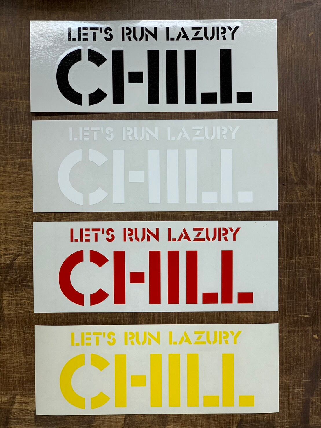 LET’S RUN LAZURY カッティングステッカー