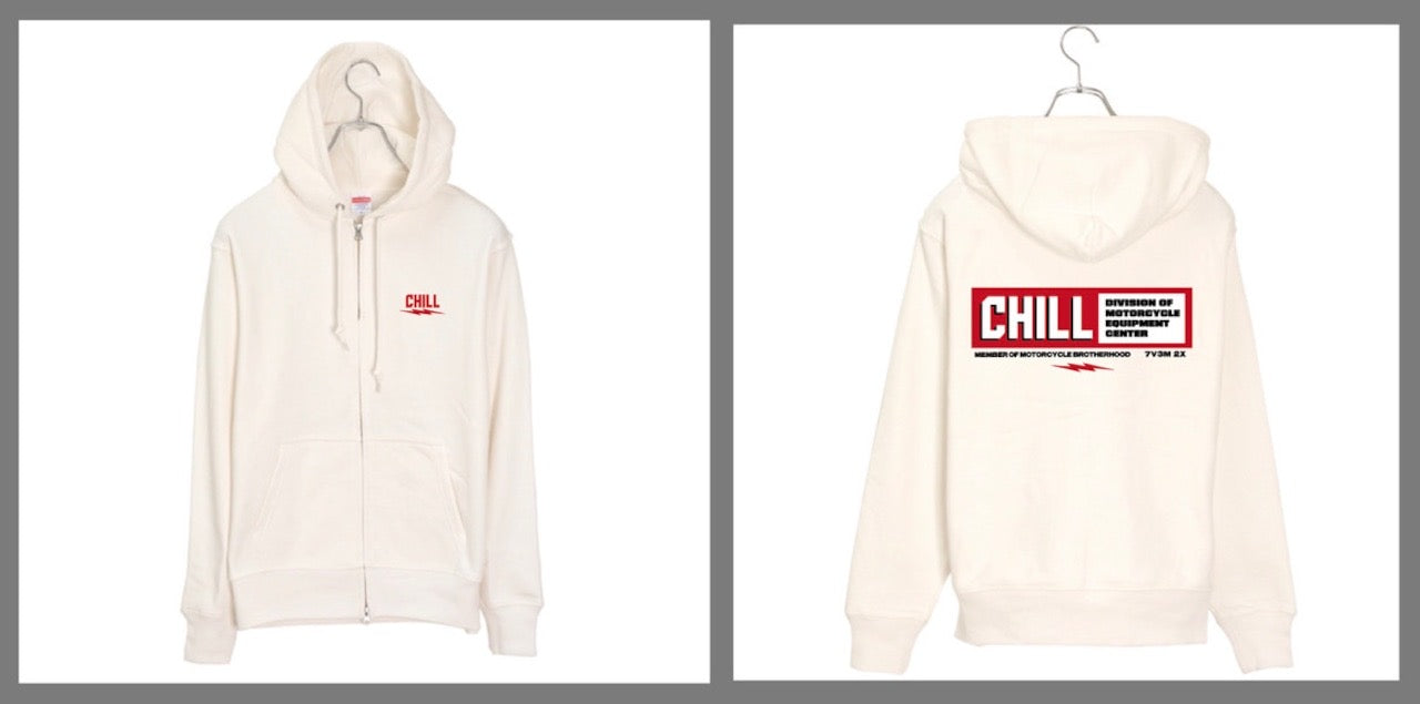 ★SALE★CHILL ボックスロゴ パーカー ホワイト