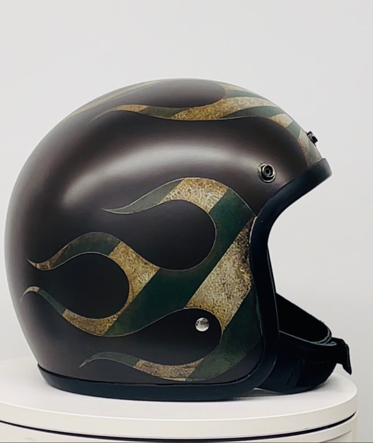 【約3ヶ月以内発送】受注生産商品　Classic Helmet  日章グリーンフレイムス