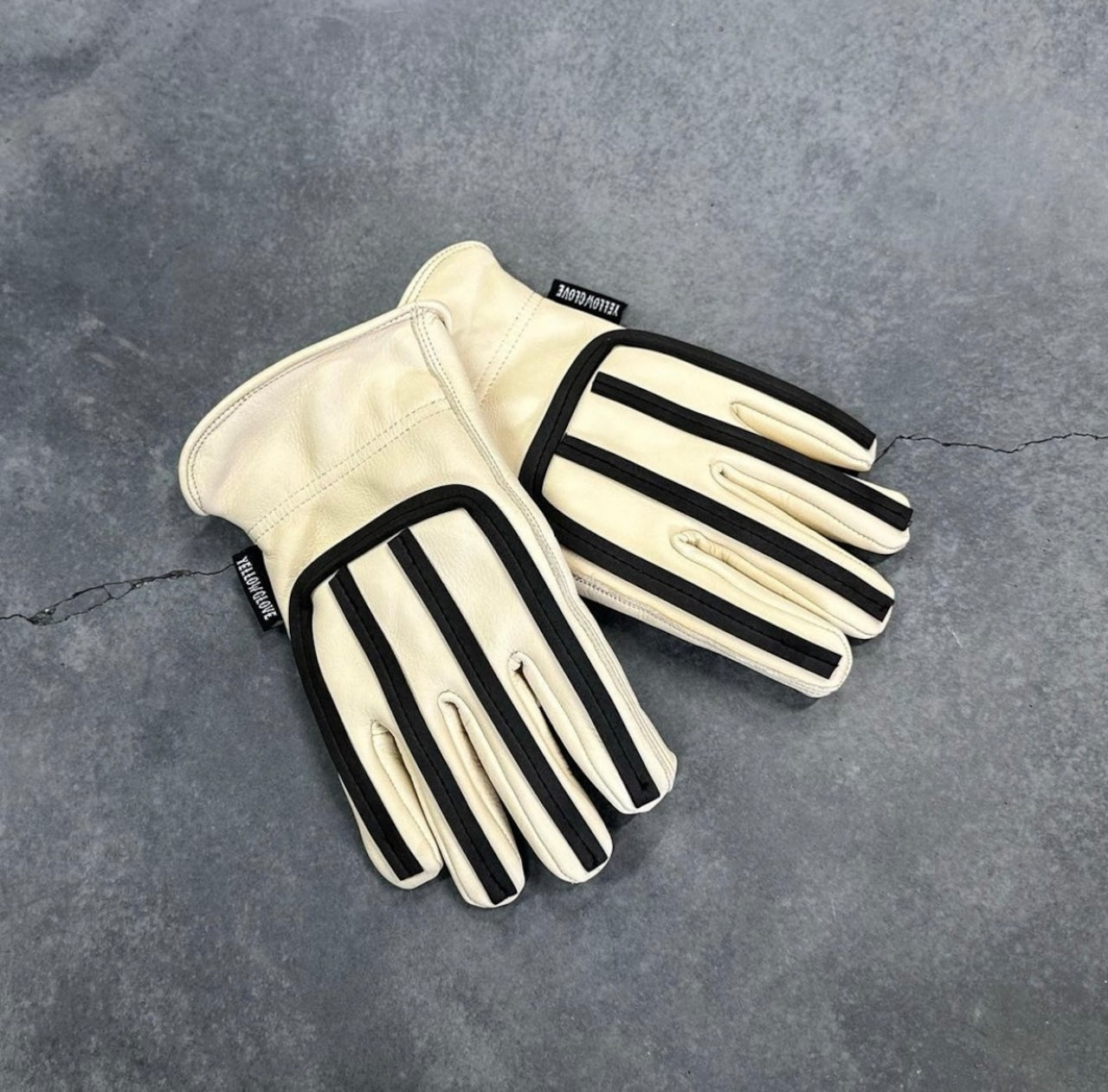 YELLOW GLOVE - WINTER VMX  -  Beige/Black