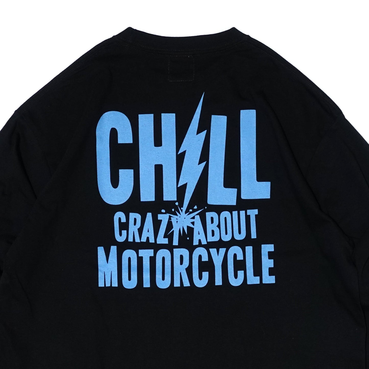★SALE★CHILL　CRAZY ABOUT MOTOR CYCLE ロングスリーブTシャツ　ブラック