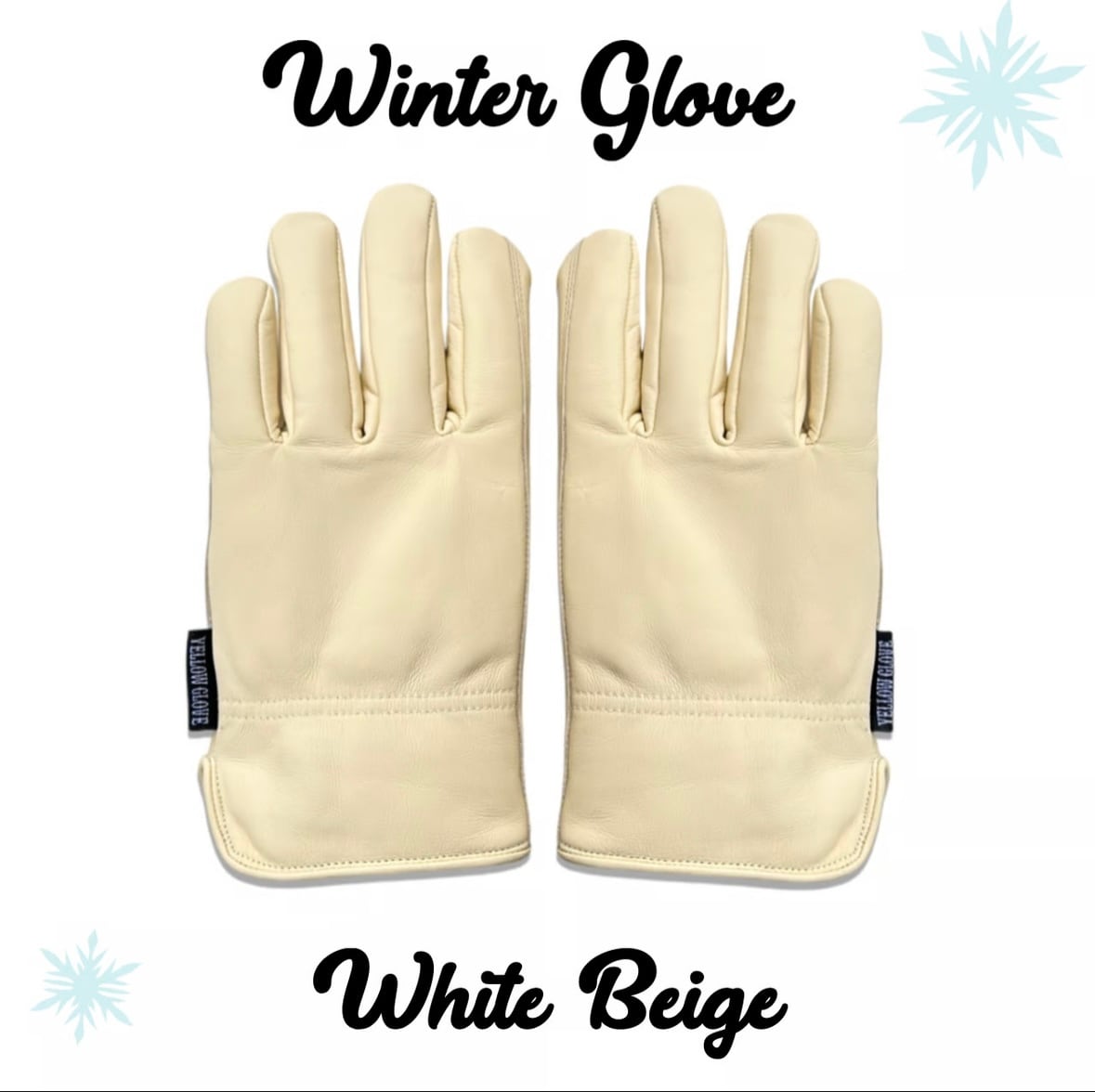 YELLOW GLOVE  WINTER GLOVE / WHITE BEIGE