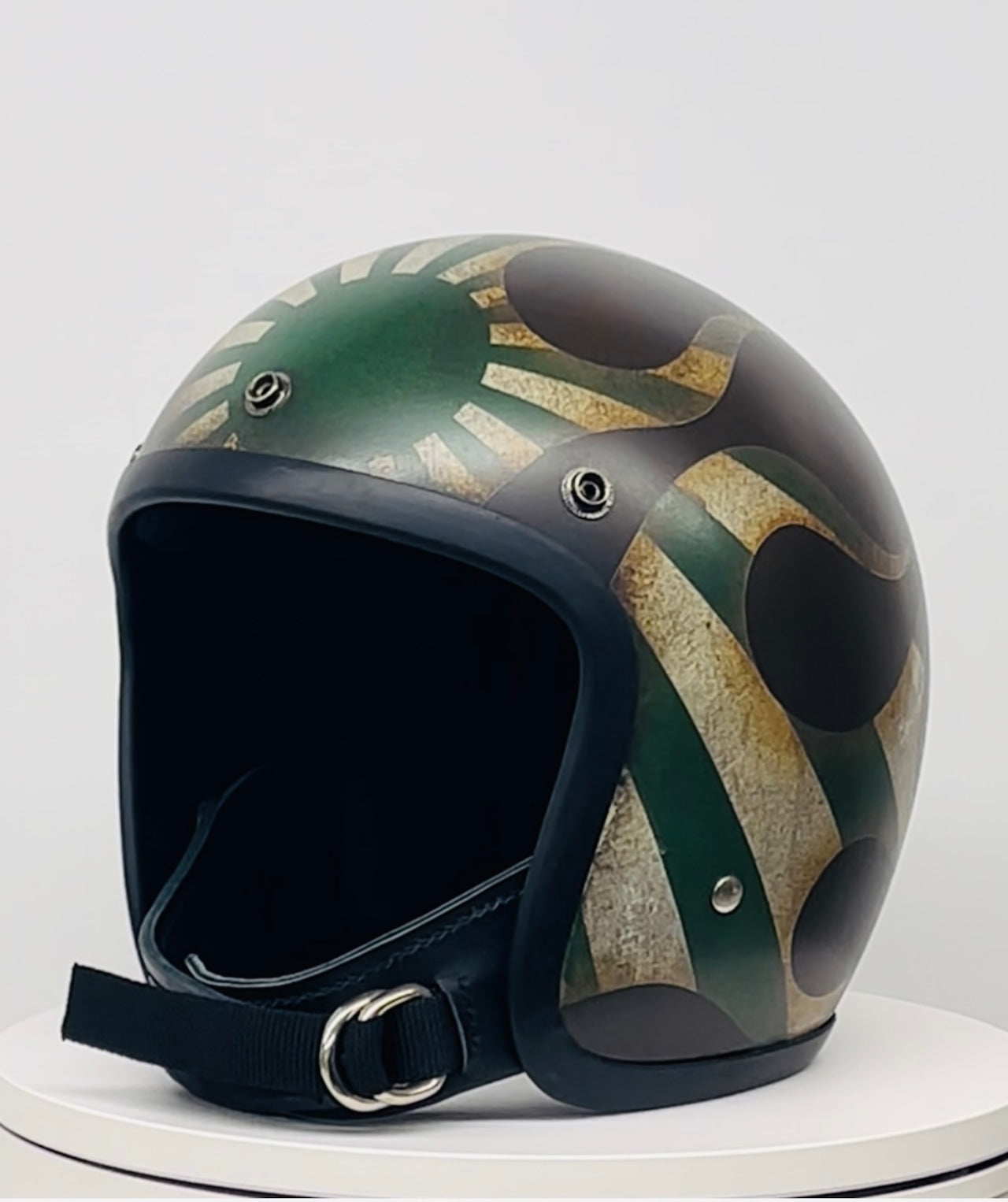 【約3ヶ月以内発送】受注生産商品　Classic Helmet  日章グリーンフレイムス