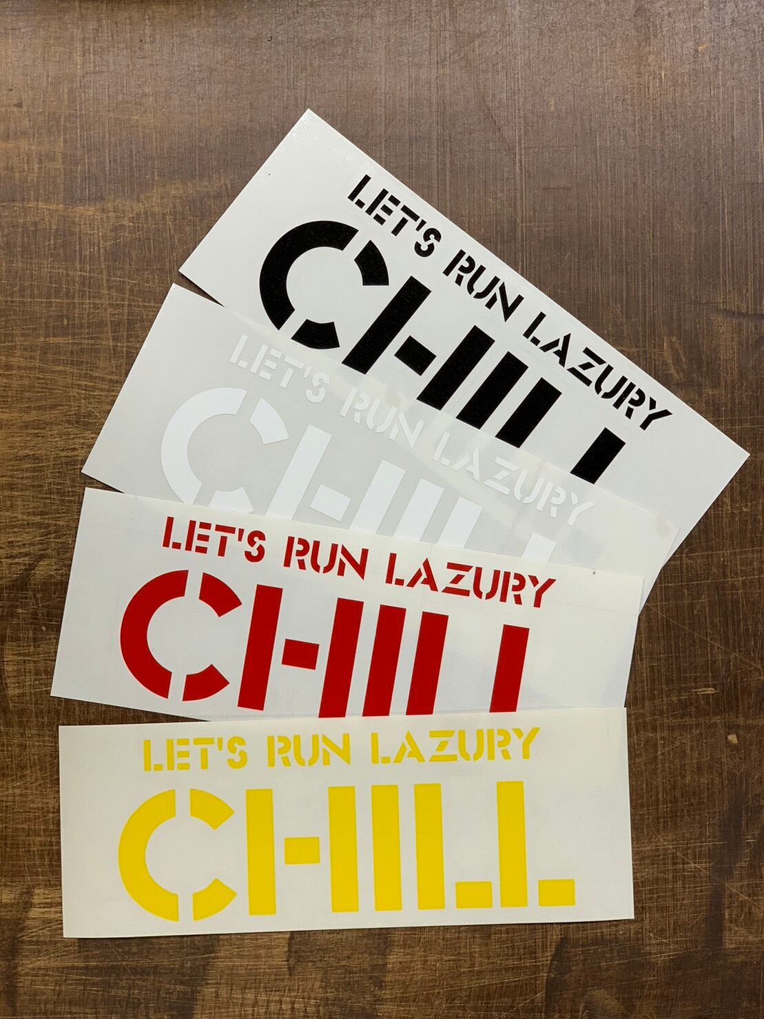 LET’S RUN LAZURY　カッティングステッカー