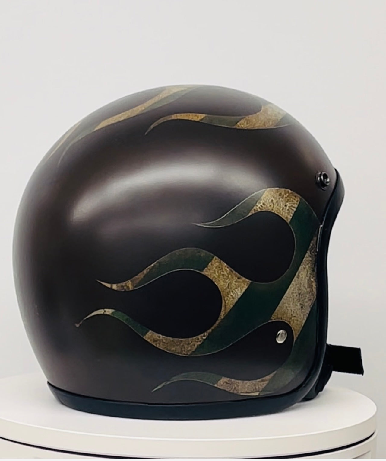 【約3ヶ月以内発送】受注生産商品　Classic Helmet  日章グリーンフレイムス