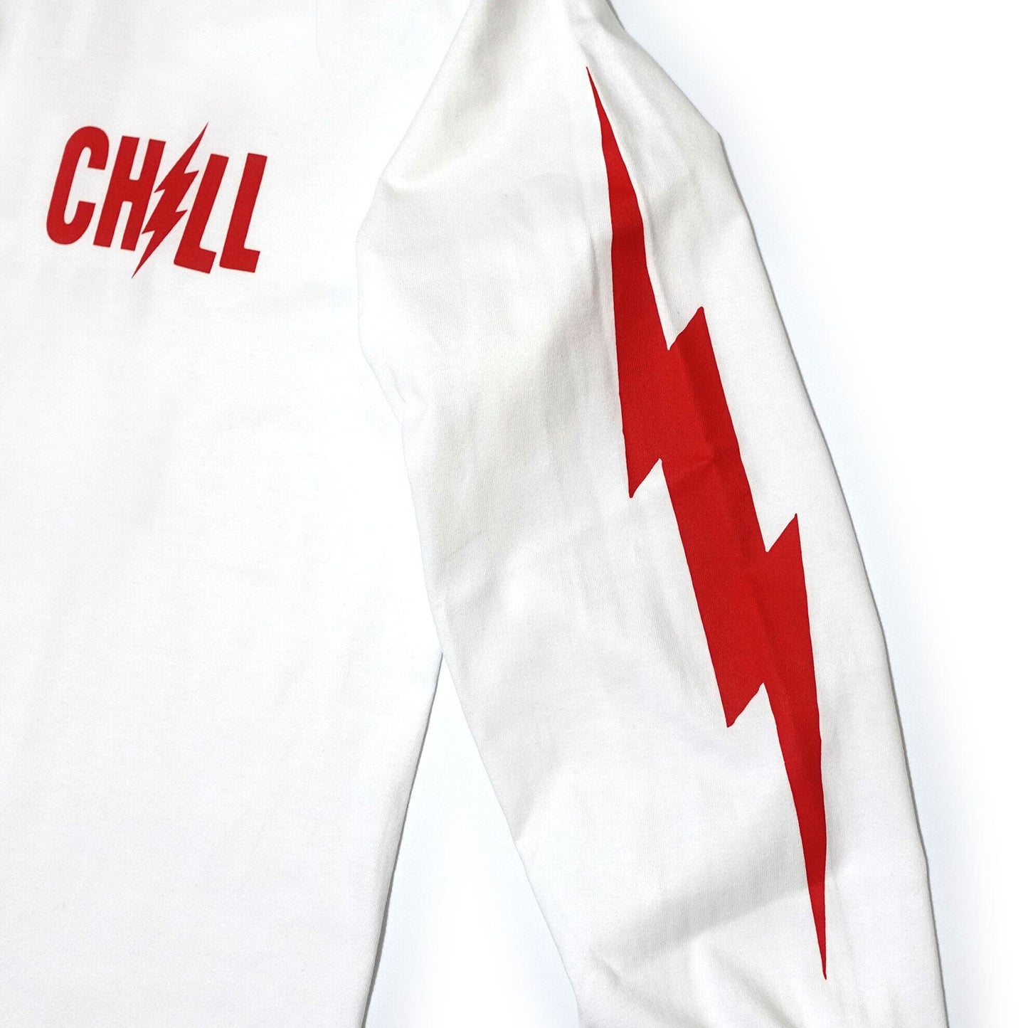 ★SALE★CHILL　CRAZY ABOUT MOTOR CYCLE ロングスリーブTシャツ　ホワイト