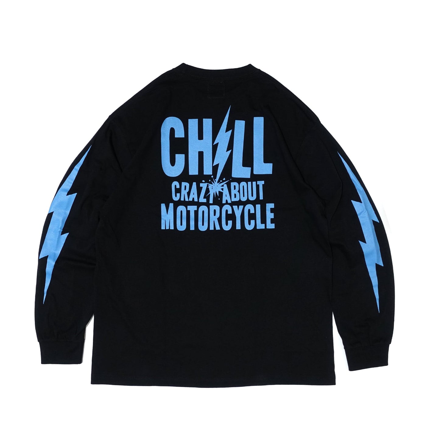 ★SALE★CHILL　CRAZY ABOUT MOTOR CYCLE ロングスリーブTシャツ　ブラック