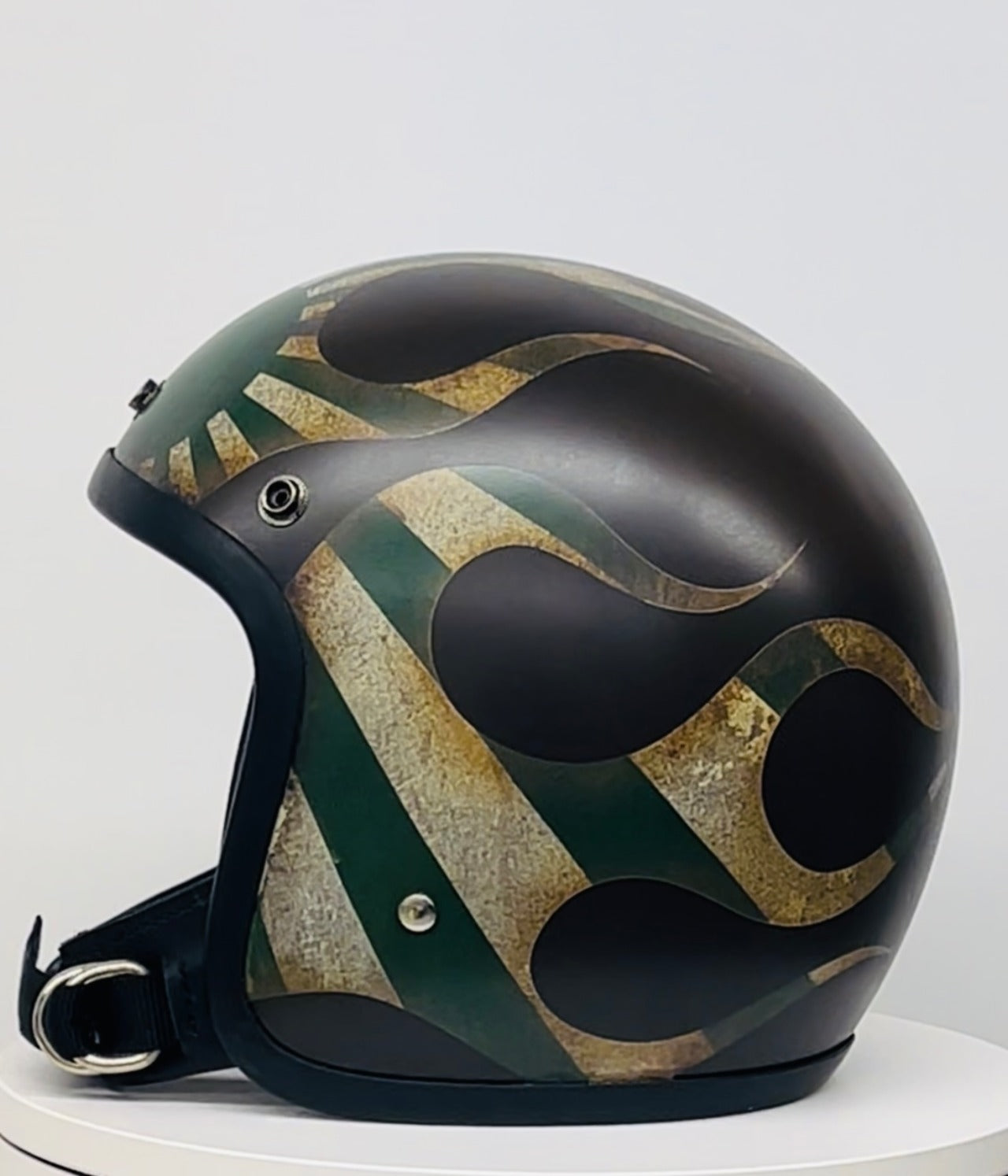【約3ヶ月以内発送】受注生産商品　Classic Helmet  日章グリーンフレイムス