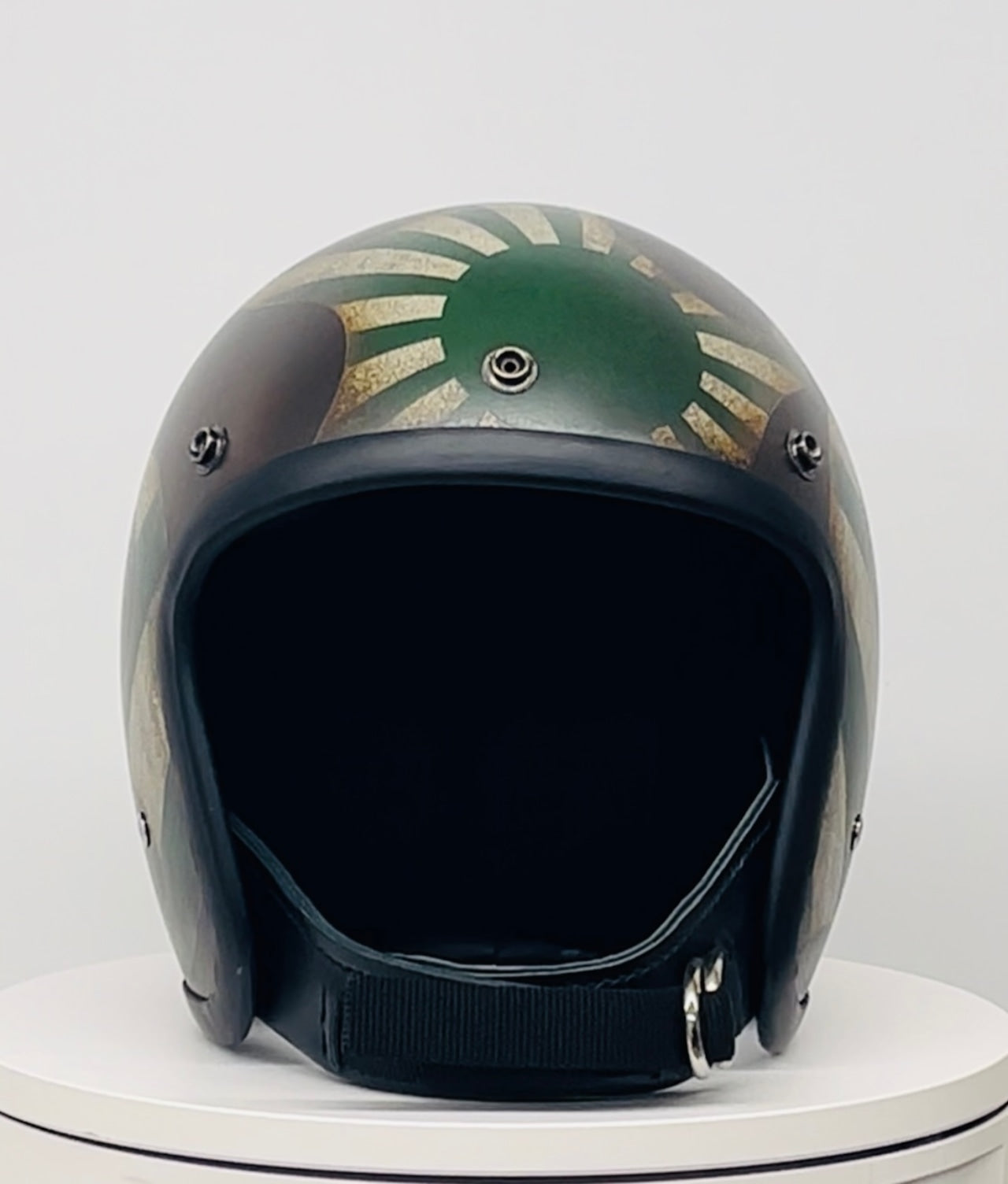 【約3ヶ月以内発送】受注生産商品　Classic Helmet  日章グリーンフレイムス