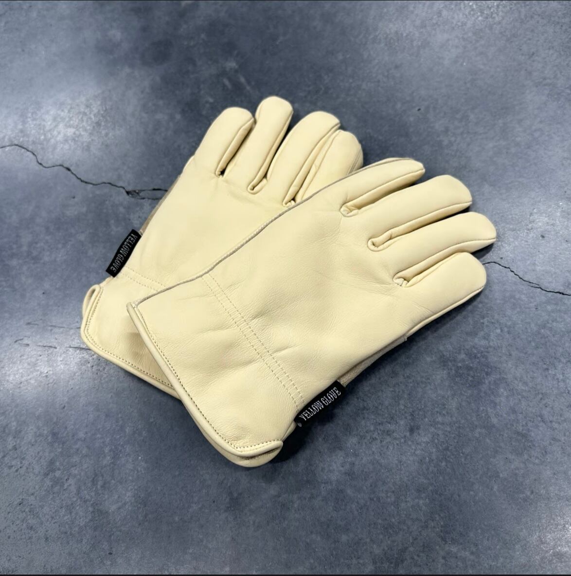 YELLOW GLOVE  WINTER GLOVE / WHITE BEIGE