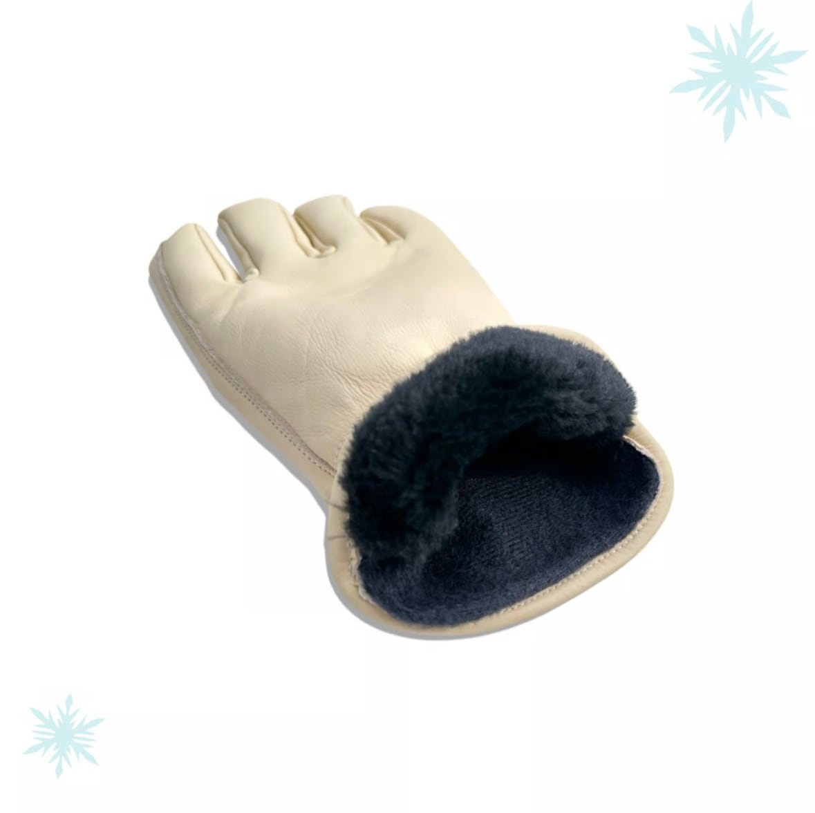 YELLOW GLOVE  WINTER GLOVE / WHITE BEIGE